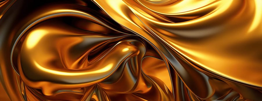 Gold background or texture and gradients shadow. AI Generative