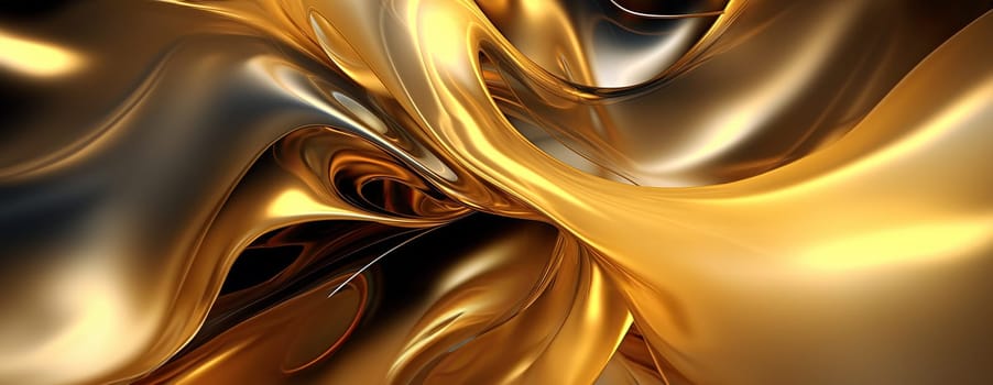 Gold background or texture and gradients shadow. AI Generative