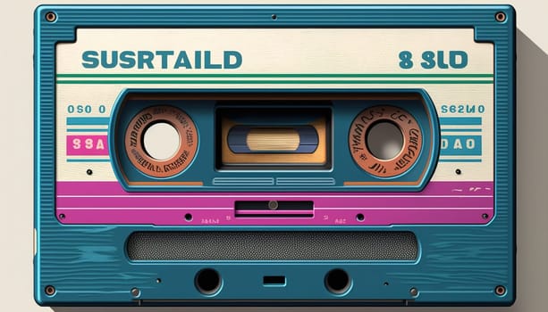 Vintage Audio Cassette from the 1990s, Blank Side for Creative Tunes download