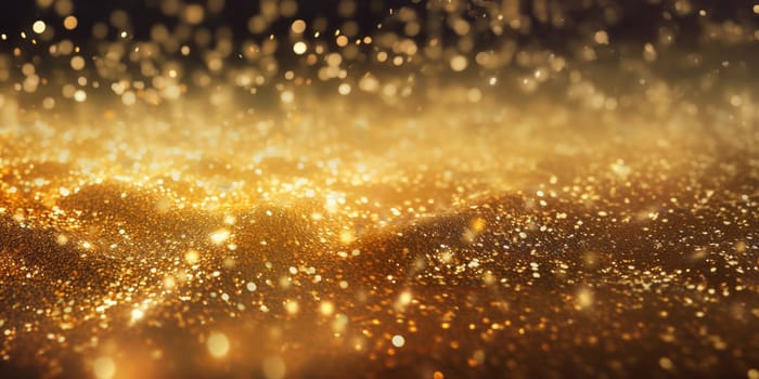 Golden field of sparkling particles in 5k