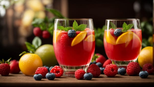 A fruit cocktail is a delicious drink made from fresh fruits and berries. It is ideal for those who want to enjoy the natural taste and aroma of fresh fruits.