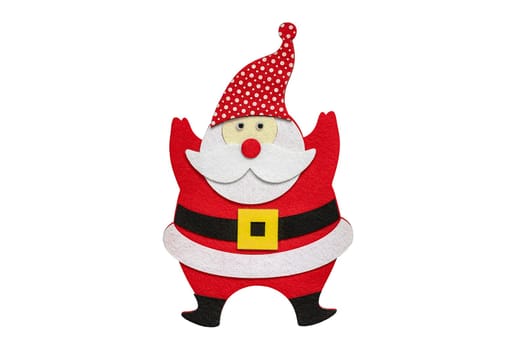 Funny Santa Claus isolated on white background.