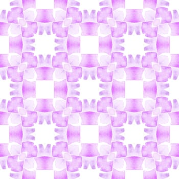 Organic tile. Purple bold boho chic summer design. Trendy organic green border. Textile ready vibrant print, swimwear fabric, wallpaper, wrapping.