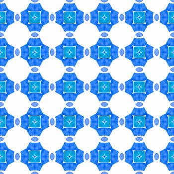 Organic tile. Blue graceful boho chic summer design. Textile ready gorgeous print, swimwear fabric, wallpaper, wrapping. Trendy organic green border.