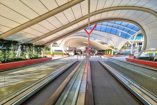 New Istanbul airport (IST) spectacular modern architecture view, one of the largest and busiest airports of the World. Turkey.