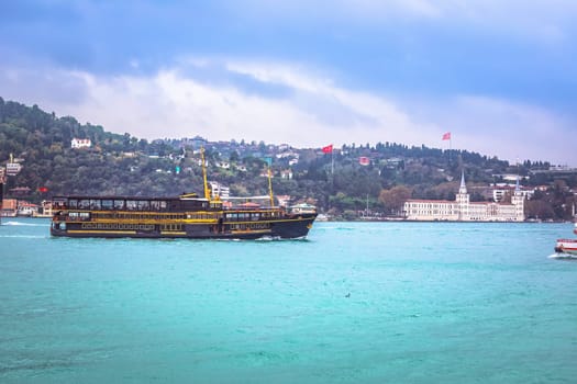 Bosphorus channel and Istanbul waterfront in Kuleli view, Turkey