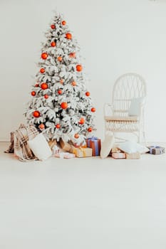 Christmas Interior White Christmas tree gifts new year 2020