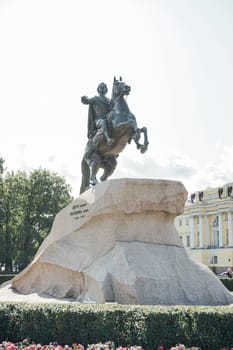 monument copper rider Peter first St. Petersburg