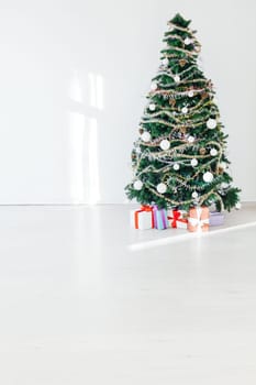 Christmas background New Year Christmas tree gifts winter