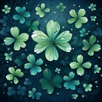 st patricks day clovers seamless pattern. High quality photo