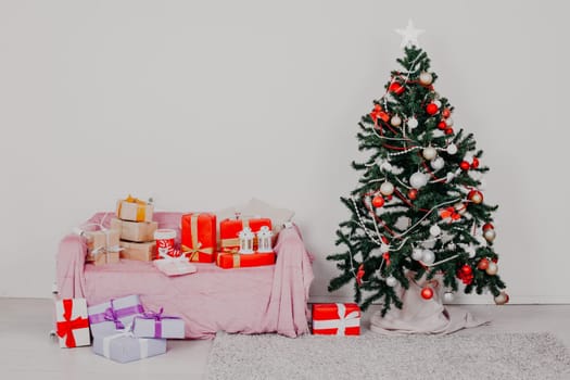 Green Christmas tree sofa 2019 new year winter gifts decor
