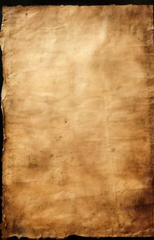 old paper or parchment grungy texture with lots of discoloration, dust, and creases - AI generative