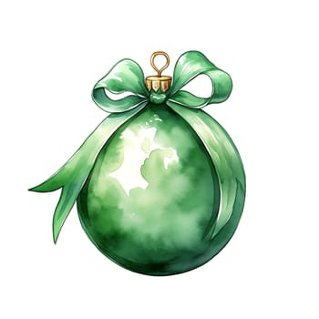 Watercolor Christmas ball. Watercolor Christmas balls clipart is a great choice for creating cards, invitations, party supplies and decorations. AI generated.