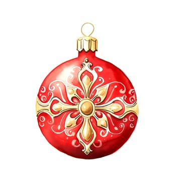 Watercolor Christmas ball. Watercolor Christmas balls clipart is a great choice for creating cards, invitations, party supplies and decorations. AI generated.