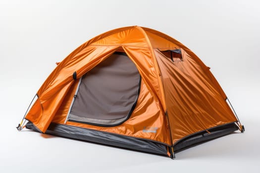 orange tent isolated on white background. AI Generated