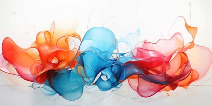 watercolor blobs and splashes abstract design, isolated on white background. AI Generated