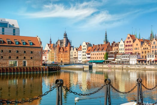 The Crane on Motawa river in Gdansk, Poland