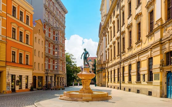 Facade of Wroclaw University. Poland. Courtyard