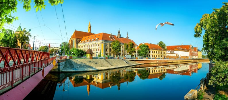 Sand Bridge at Wyspa Piasek Island Wroclaw, Poland