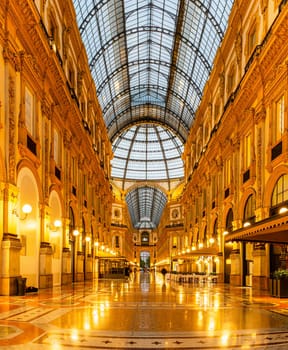 Glass dome in the Victor Emmanuel II Gallery in Milan