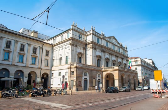 La Scala opera house in Milan old town