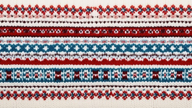 Fair Isle wool pattern fabric, ai