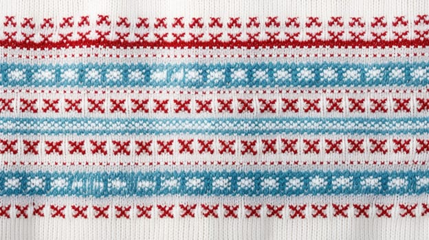 Fair Isle wool pattern fabric, ai