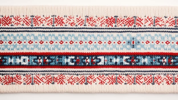 Fair Isle wool pattern fabric, ai