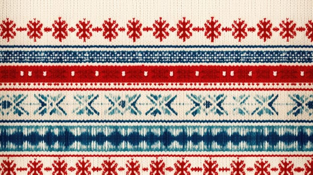 Fair Isle wool pattern fabric, ai