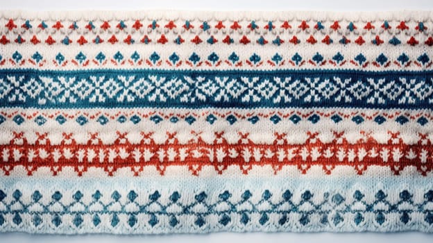 Fair Isle wool pattern fabric, ai