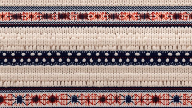 Fair Isle wool pattern fabric, ai