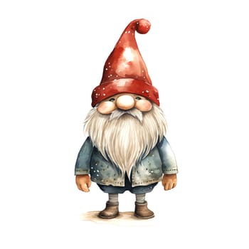 Watercolor Christmas Gnomes Clipart is a great choice for creating cards, invitations, party supplies and decorations. AI generated.