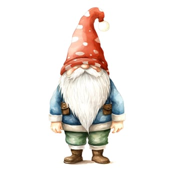 Watercolor Christmas Gnomes Clipart is a great choice for creating cards, invitations, party supplies and decorations. AI generated.