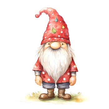 Watercolor Christmas Gnomes Clipart is a great choice for creating cards, invitations, party supplies and decorations. AI generated.