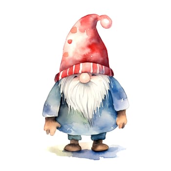 Watercolor Christmas Gnomes Clipart is a great choice for creating cards, invitations, party supplies and decorations. AI generated.