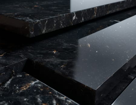 Professional background with expensive black mountain granite and marble. High quality illustration