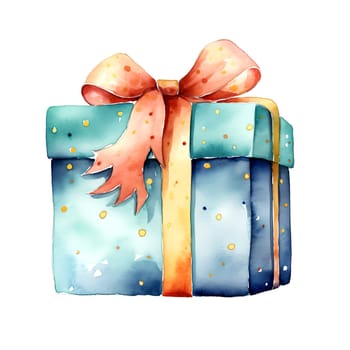 Watercolor Christmas Gifts. Clipart is a great choice for creating cards, invitations, party supplies and decorations. AI generated.