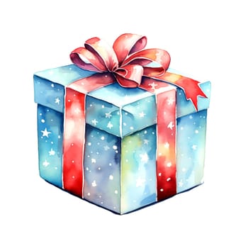 Watercolor Christmas Gifts. Clipart is a great choice for creating cards, invitations, party supplies and decorations. AI generated.