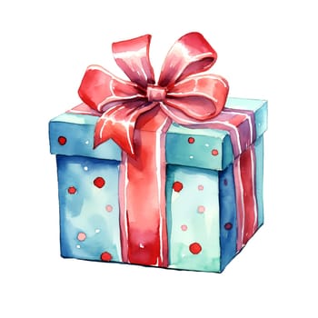 Watercolor Christmas Gifts. Clipart is a great choice for creating cards, invitations, party supplies and decorations. AI generated.