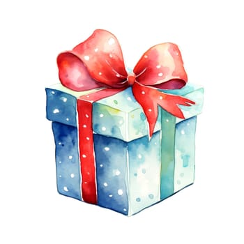 Watercolor Christmas Gifts. Clipart is a great choice for creating cards, invitations, party supplies and decorations. AI generated.