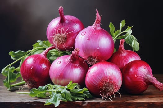 watercolor whole onion isolated on white background. AI Generated