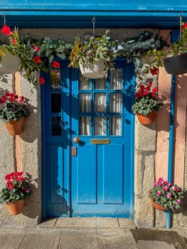 Typical portugeese house door in Chaves, Portugal.