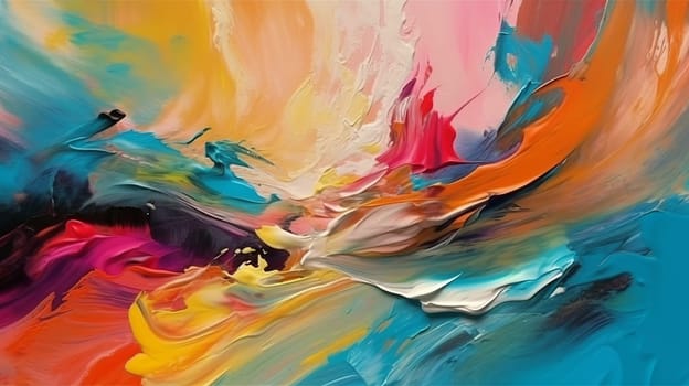 Multicolor abstract oil painting texture background.