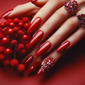 Interesting illustration on the theme of healthy and beautiful nails. High quality photo