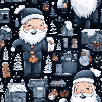 Christmas decorative seamless background. Template for fabric, wrapping paper, web, etc.