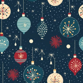 Christmas decorative seamless background. Template for fabric, wrapping paper, web, etc.