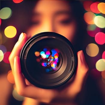 High aperture lens blur (bokeh). High quality illustration