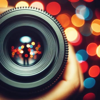 High aperture lens blur (bokeh). High quality illustration