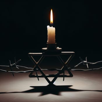 Illustration on the theme International Holocaust Remembrance Day. Genarative AI. High quality photo