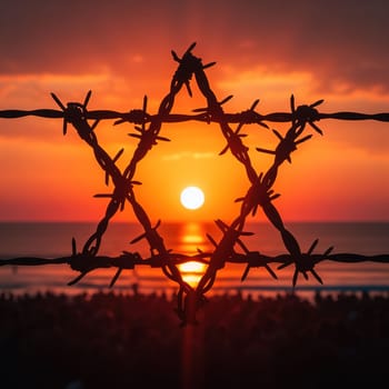 Illustration on the theme International Holocaust Remembrance Day. Genarative AI. High quality photo